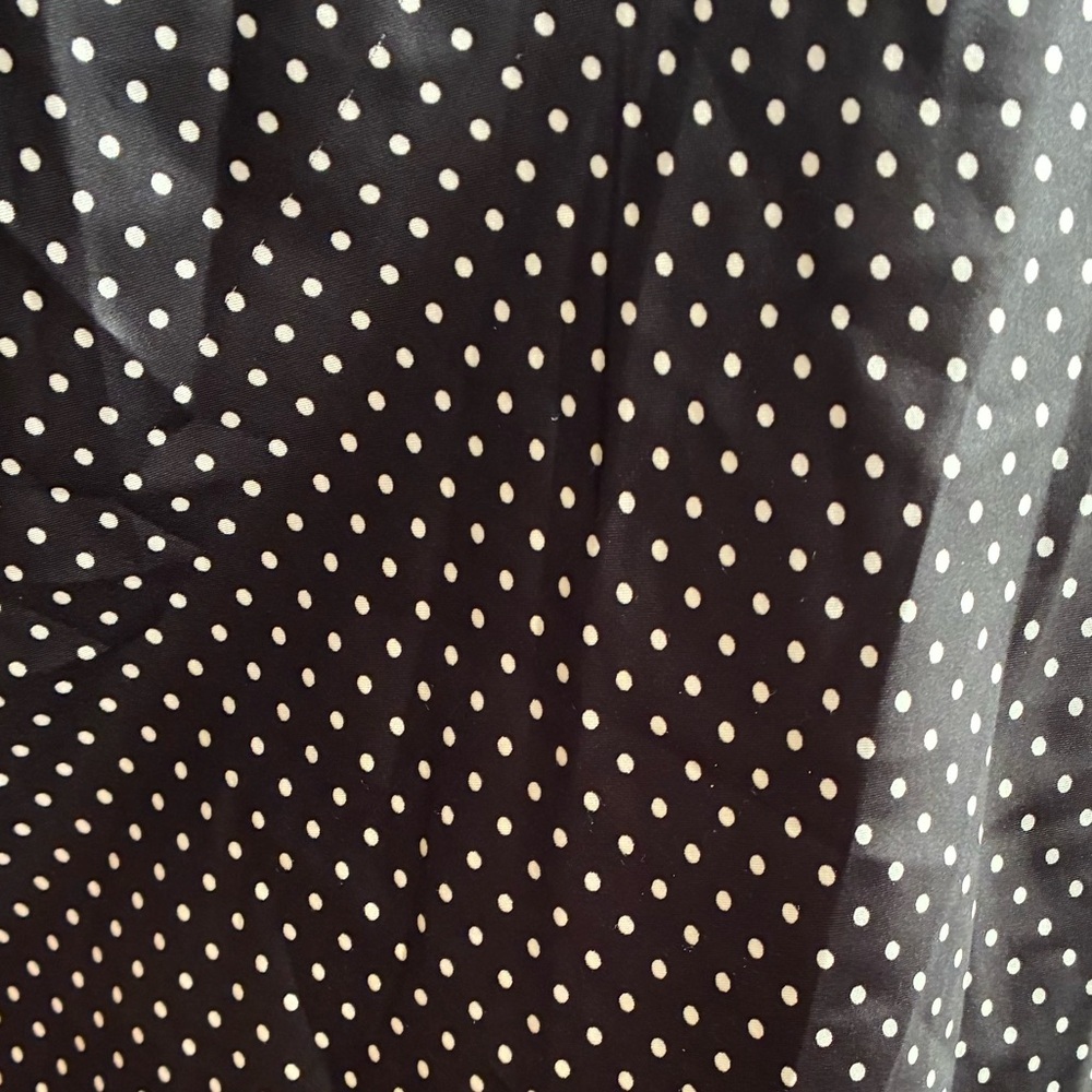 Vintage Y2K Sexy Satin Dotted  Black & White Gown Baby Doll Slit Dress L - Picture 8 of 13